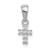 Sterling Silver Rhodium-plated Polished CZ Cross Pendant - QC-DB402CDB-1082