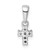 Sterling Silver Rhodium-plated Polished CZ Cross Pendant - QC-DB402CDB-1082