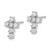 Sterling Silver Rhodium-plated Polished CZ Cross Post Earrings - QE-3D5A599D-4944