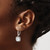 Sterling Silver Rhodium-plated Polished CZ Dangle Earrings - QE-69B009AD-8100