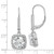 Sterling Silver Rhodium-plated Polished CZ Dangle Earrings - QE-69B009AD-8100