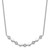 Sterling Silver Rhodium-plated Polished CZ Diamond Shapes 17.75in Necklace