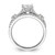 Sterling Silver Rhodium-plated Polished CZ Engagement and Band Set - QR-92215A06-2755