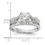 Sterling Silver Rhodium-plated Polished CZ Engagement and Band Set - QR-92215A06-2755