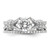 Sterling Silver Rhodium-plated Polished CZ Engagement and Band Set - QR-92215A06-2755