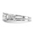 Sterling Silver Rhodium-plated Polished CZ Engagement and Band Set - QR-BDA96B5D-3542