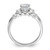 Sterling Silver Rhodium-plated Polished CZ Engagement Ring and Band Set - QR-0004CC99-2318