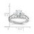 Sterling Silver Rhodium-plated Polished CZ Engagement Ring and Band Set - QR-EDA88C1A-8988