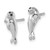 Sterling Silver Rhodium-plated Polished CZ Eye Harbor Seal Post Earrings