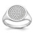 Sterling Silver Rhodium-plated Polished CZ Fashion Men's Ring - QR-E76A3E88-6513