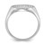 Sterling Silver Rhodium-plated Polished CZ Fashion Men's Ring - QR-E76A3E88-6513