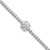 Sterling Silver Rhodium-plated Polished CZ Flower 7.25 inch Tennis Bracelet
