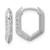Sterling Silver Rhodium-plated Polished CZ Geometric Hinged Hoop Earrings