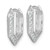 Sterling Silver Rhodium-plated Polished CZ Geometric Hinged Hoop Earrings