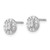 Sterling Silver Rhodium-plated Polished CZ Halo Cluster Post Earrings