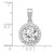 Sterling Silver Rhodium-plated Polished CZ Halo Pendant