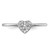 Sterling Silver Rhodium-plated Polished CZ Heart Ring - QR-33B3CA93-6060