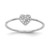 Sterling Silver Rhodium-plated Polished CZ Heart Ring - QR-56CE1EF3-3872