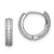 Sterling Silver Rhodium-plated Polished CZ Hinged Hoop Earrings - QE-85D56AE1-7410