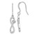 Sterling Silver Rhodium-plated Polished CZ Infinity Heart Dangle Earrings