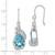 Sterling Silver Rhodium-Plated Polished CZ Mermaid Dangle Earrings