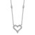 Sterling Silver Rhodium-plated Polished CZ Open Heart 18 Inch Necklace