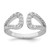 Sterling Silver Rhodium-plated Polished CZ Open Top Size 8 Ring