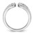 Sterling Silver Rhodium-plated Polished CZ Open Top Size 8 Ring