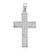 Sterling Silver Rhodium-plated Polished CZ Pave Cross Pendant
