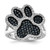 Sterling Silver Rhodium-plated Polished CZ Paw Print Ring - QR-DB5DC9CD-4663