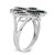 Sterling Silver Rhodium-plated Polished CZ Paw Print Ring - QR-DB5DC9CD-4663