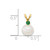 14k 7-7.5mm White Round Freshwater Cultured Pearl and .09EM Emerald Pendant