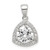 Sterling Silver Rhodium-plated Polished CZ Pendant - QP-1E156829-9331