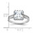 Sterling Silver Rhodium-plated Polished CZ Ring - QR-D1461AD8-7698