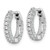 Sterling Silver Rhodium-plated Polished CZ Round Hinged Hoop Earrings - QE-AE746E95-7869