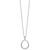 Sterling Silver Rhodium-plated Polished CZ Rounded Teardrop 17.5 Inch Necklace