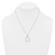 Sterling Silver Rhodium-plated Polished CZ Rounded Teardrop 17.5 Inch Necklace