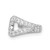 Sterling Silver Rhodium-plated Polished CZ Single Ear Cuff