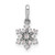 Sterling Silver Rhodium-plated Polished CZ Snowflake Pendant - QC-03373AAF-2419