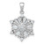 Sterling Silver Rhodium-plated Polished CZ Snowflake Pendant - QC-E6D37551-9687