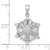 Sterling Silver Rhodium-plated Polished CZ Snowflake Pendant - QC-E6D37551-9687