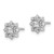 Sterling Silver Rhodium-plated Polished CZ Snowflake Post Earrings - QE-95C9E6D6-4244
