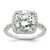 Sterling Silver Rhodium-plated Polished CZ Square Halo Ring - QR-6CC4CB23-6341