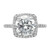 Sterling Silver Rhodium-plated Polished CZ Square Halo Ring - QR-6CC4CB23-6341