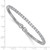 Sterling Silver Rhodium-plated Polished CZ Star Flexible Cuff Bangle Bracelet