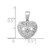 Sterling Silver Rhodium-plated Polished CZ Star in Heart Pendant