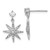 Sterling Silver Rhodium-plated Polished CZ Star Post Dangle Earrings