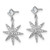 Sterling Silver Rhodium-plated Polished CZ Star Post Dangle Earrings
