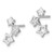 Sterling Silver Rhodium-plated Polished CZ Star Post Earrings - QE-0DC888A4-7899
