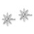 Sterling Silver Rhodium-plated Polished CZ Star Post Earrings - QE-E6227606-2239